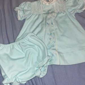 Carter's‎ vintage Mint Baby Dress with Bloomers